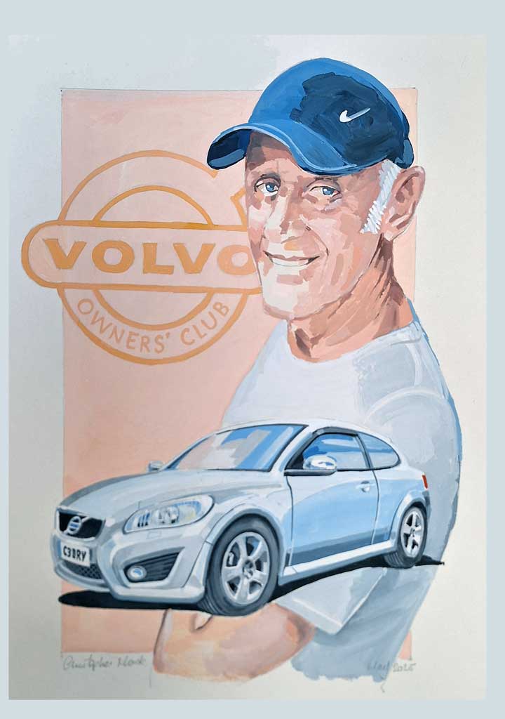 Portrait of Robert and his beloved Volvo